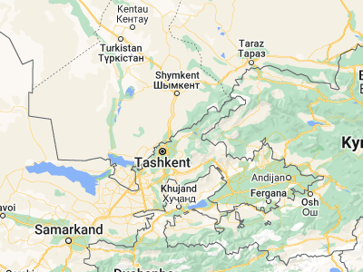 Map showing location of Iskandar (41.55389, 69.70083)