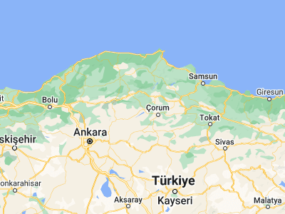 Map showing location of İskilip (40.73528, 34.47389)