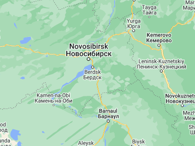 Map showing location of Iskitim (54.6366, 83.3045)