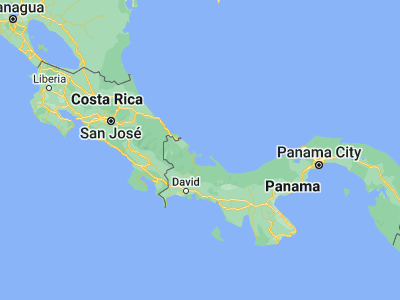 Map showing location of Isla Bastimentos (9.3, -82.13333)