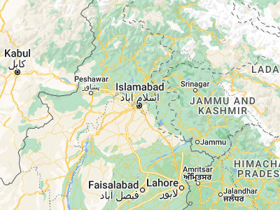 Map showing location of Islamabad (33.72148, 73.04329)