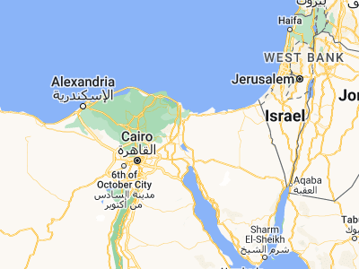 Map showing location of Ismailia (30.60427, 32.27225)