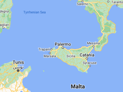 Map showing location of Isola delle Femmine (38.19345, 13.24884)