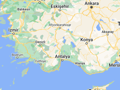 Map showing location of Isparta (37.76444, 30.55222)