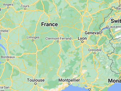 Map showing location of Issoire (45.55, 3.25)