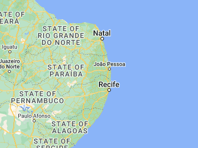 Map showing location of Itabaiana (-7.32861, -35.3325)