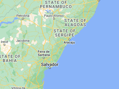 Map showing location of Itabaianinha (-11.27389, -37.79)