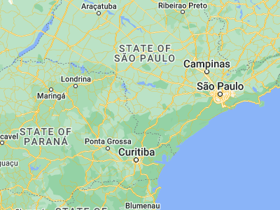 Map showing location of Itaberá (-23.86194, -49.13722)