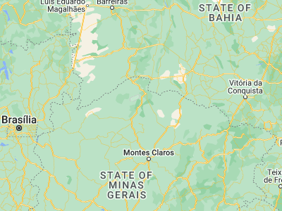 Map showing location of Itacarambi (-15.10222, -44.09194)