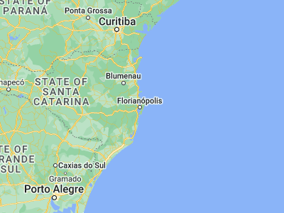 Map showing location of Itacorubi (-27.58315, -48.49503)