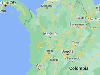 Map showing location of Itagüí (6.18461, -75.59913)