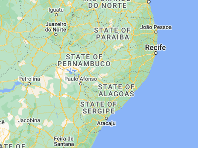 Map showing location of Itaíba (-8.9475, -37.42278)