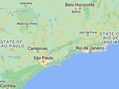 Map showing location of Itajubá (-22.42556, -45.45278)