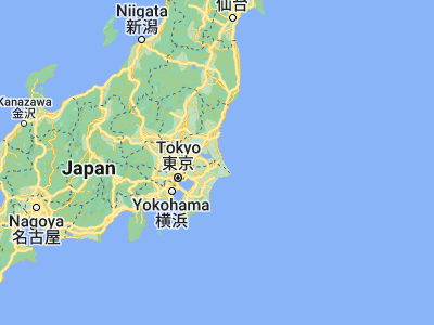 Map showing location of Itako (35.93333, 140.55)