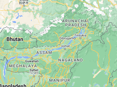 Map showing location of Itānagar (27.10235, 93.69205)