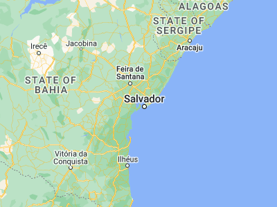 Map showing location of Itaparica (-12.88833, -38.67861)