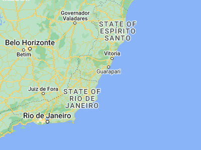 Map showing location of Itapemirim (-21.01111, -40.83389)