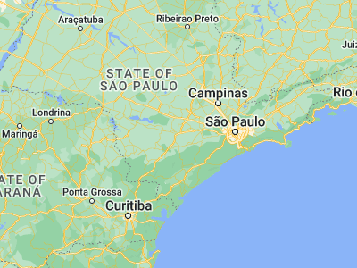 Map showing location of Itapetininga (-23.59167, -48.05306)