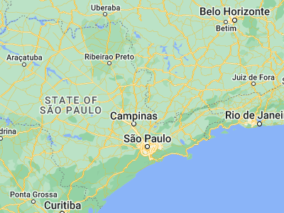 Map showing location of Itapira (-22.43611, -46.82167)