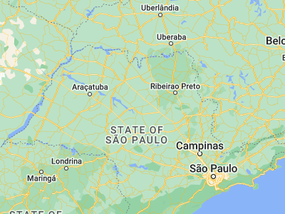 Map showing location of Itápolis (-21.59556, -48.81278)