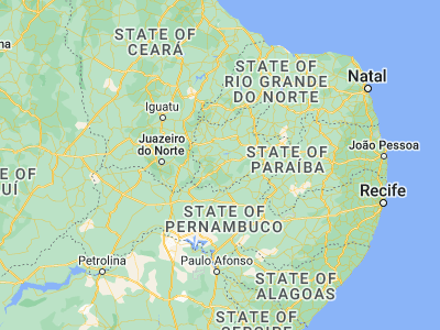 Map showing location of Itaporanga (-7.30444, -38.15028)