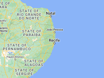Map showing location of Itaquitinga (-7.66778, -35.10167)