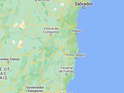 Map showing location of Itarantim (-15.65972, -40.06556)
