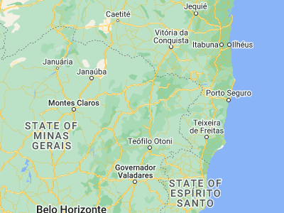 Map showing location of Itinga (-16.61306, -41.76528)