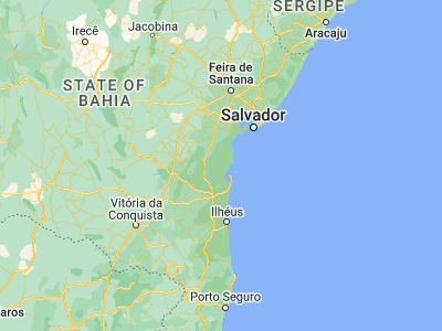 Map showing location of Ituberá (-13.73222, -39.14917)