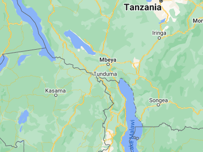 Map showing location of Itumba (-9.4, 33.18333)