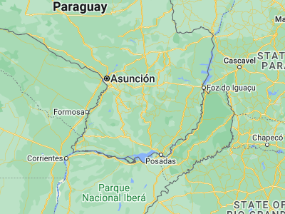 Map showing location of Iturbe (-26.05, -56.48333)