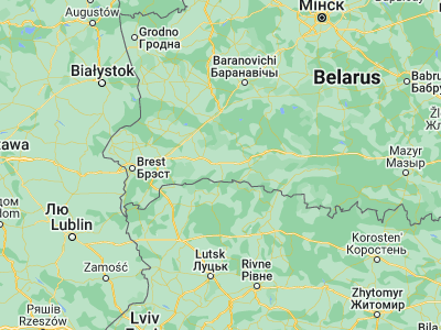 Map showing location of Ivanava (52.1451, 25.5365)