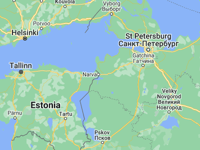 Map showing location of Ivangorod (59.37155, 28.21625)