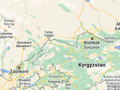 Map showing location of Ivanovo-Alekseyevka (42.54688, 72.20921)