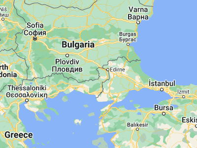 Map showing location of Ivaylovgrad (41.53333, 26.13333)
