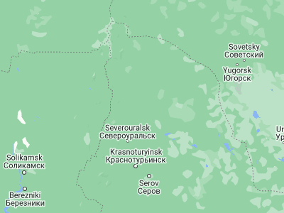Map showing location of Ivdel’ (60.69111, 60.42056)