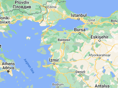 Map showing location of İvrindi (39.58389, 27.48639)