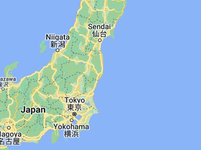 Map showing location of Iwaki (37.05, 140.88333)