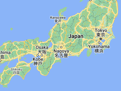 Map showing location of Iwakura (35.28333, 136.86667)