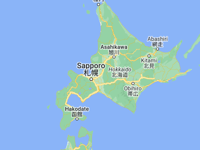 Map showing location of Iwamizawa (43.20028, 141.75972)