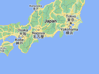 Map showing location of Iwata (34.7, 137.85)