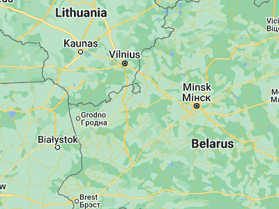 Map showing location of Iwye (53.9299, 25.7727)