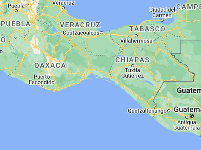 Map showing location of Ixhuatán (16.35109, -94.48402)