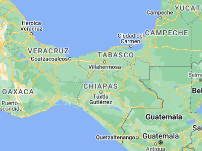 Map showing location of Ixtacomitán (17.43047, -93.09596)