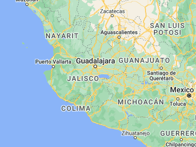 Map showing location of Ixtlahuacán de los Membrillos (20.3486, -103.19336)