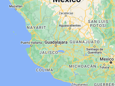 Map showing location of Ixtlahuacán del Río (20.86405, -103.24029)
