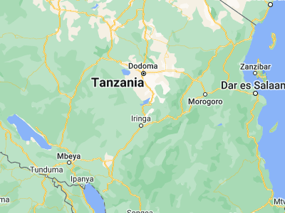 Map showing location of Izazi (-7.2, 35.73333)