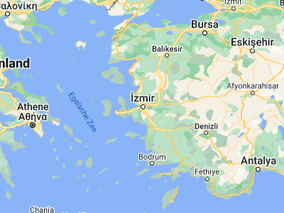 Map showing location of İzmir (38.41273, 27.13838)
