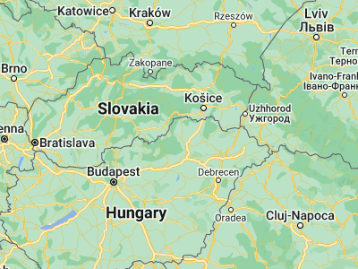 Map showing location of Izsófalva (48.3, 20.66667)