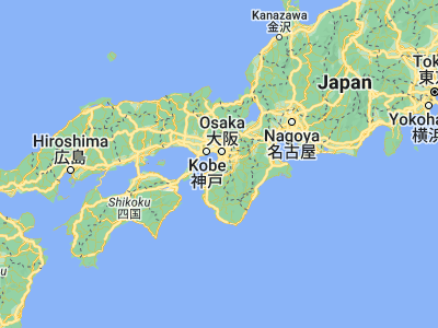 Map showing location of Izumi (34.48333, 135.43333)